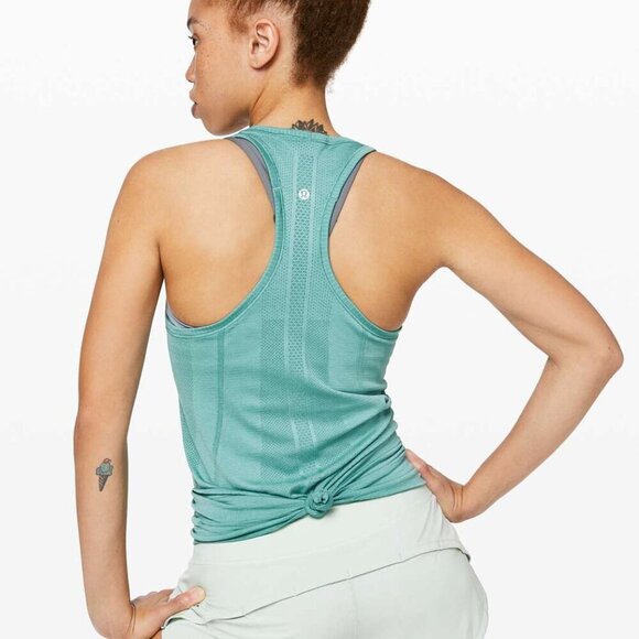 Lululemon Swiftly Tech Racerback Tank Top Tidal Teal / Tidal Teal 21933 - Picture 3 of 7